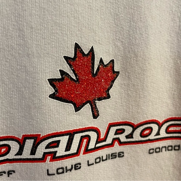 Vintage 90s Alberta Canada Sweatshirt Crewneck Pullover Banff Lake Louise Retro - Picture 3 of 7